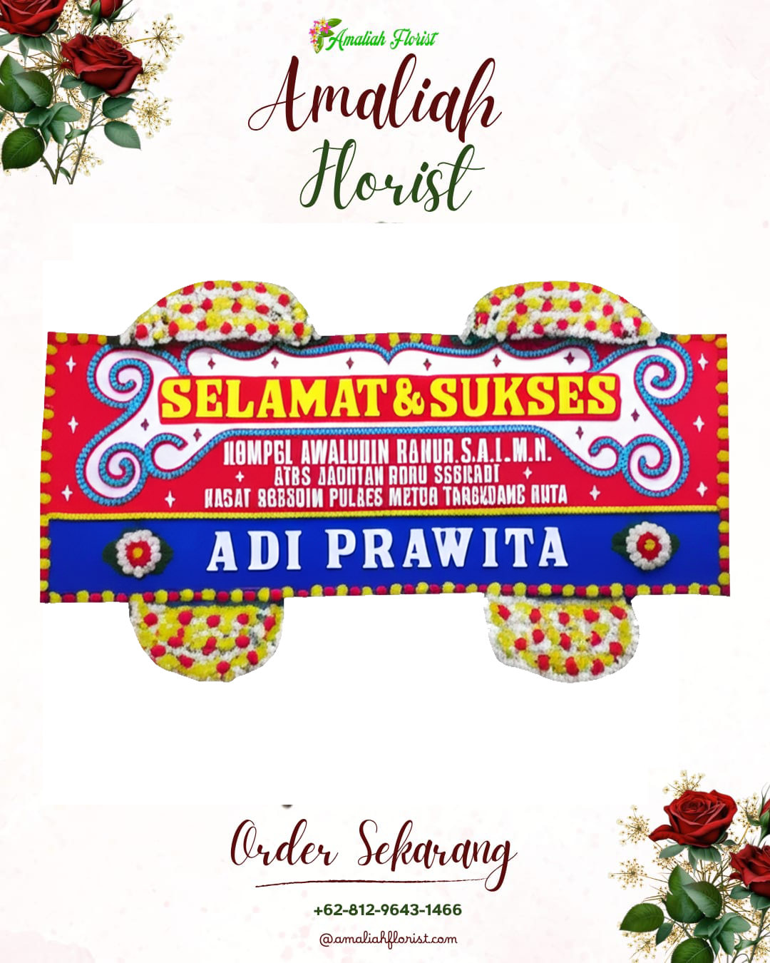 Papan Bunga Ucapan Selamat Poncokusumo